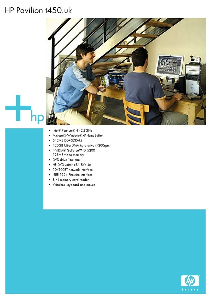 HP Pavilion t400 - Desktop PC Installation instructions HP Pavilion t400 - Desktop PC Installation instructions