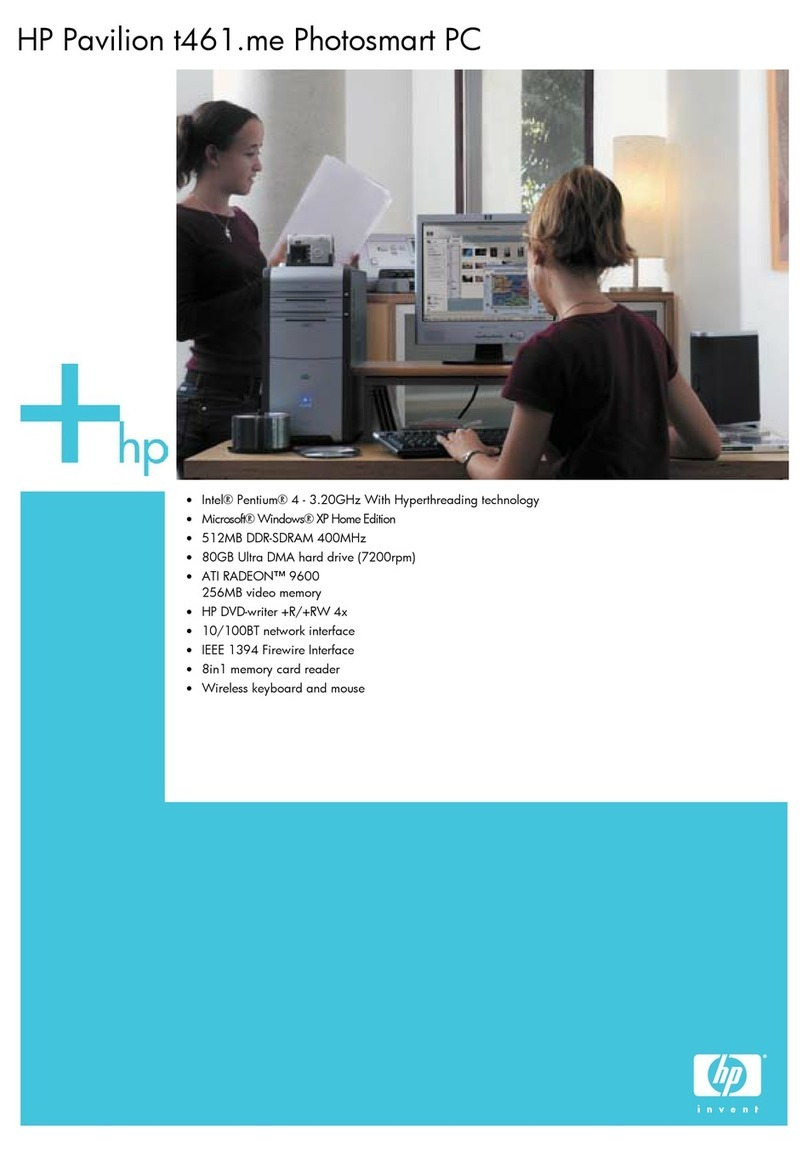 HP Pavilion t400 - Desktop PC Installation instructions HP Pavilion t400 - Desktop PC Installation instructions