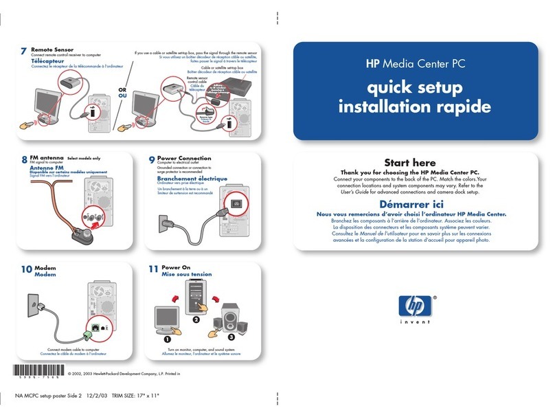 HP Media Center m400 - Desktop PC Specification sheet