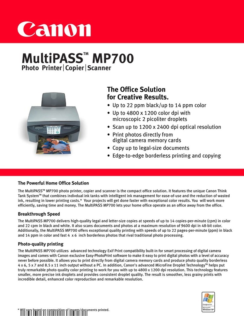 Canon MultiPASS MP700 User manual