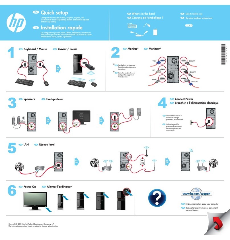 HP Pavilion p7-1100 Specification sheet HP Pavilion p7-1100 Specification sheet