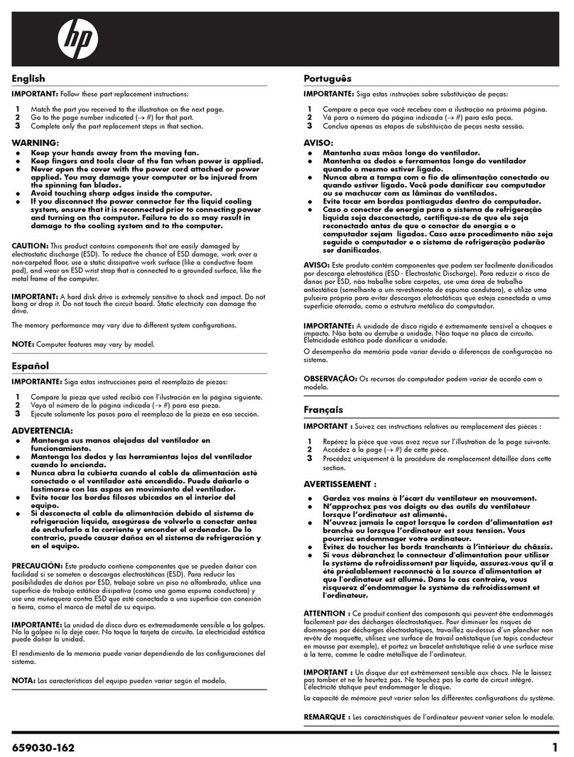 HP Pavilion E h9-1100 User manual