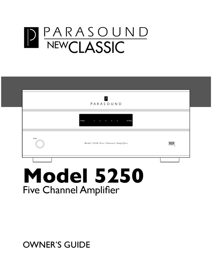 Parasound 5250 User manual