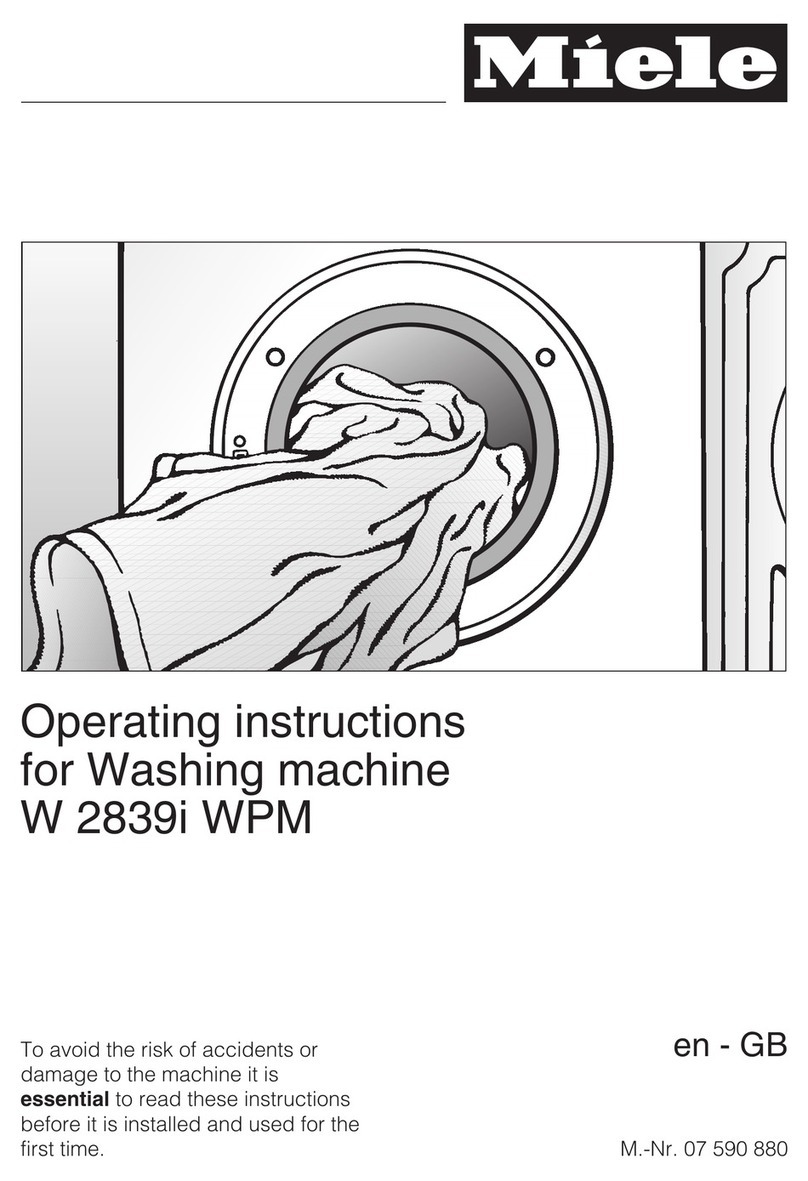 Miele W 2839I WPM User manual Miele W 2839I WPM User manual