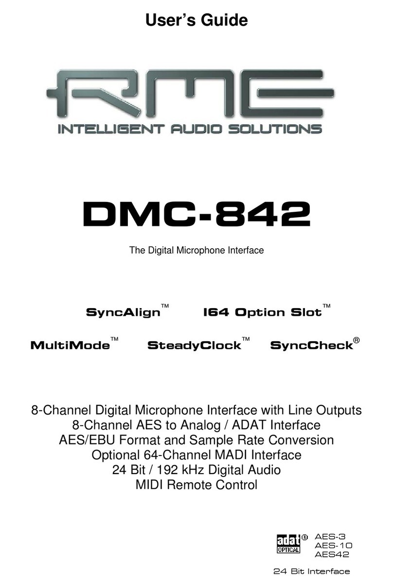 RME Audio DMC-842 user guide