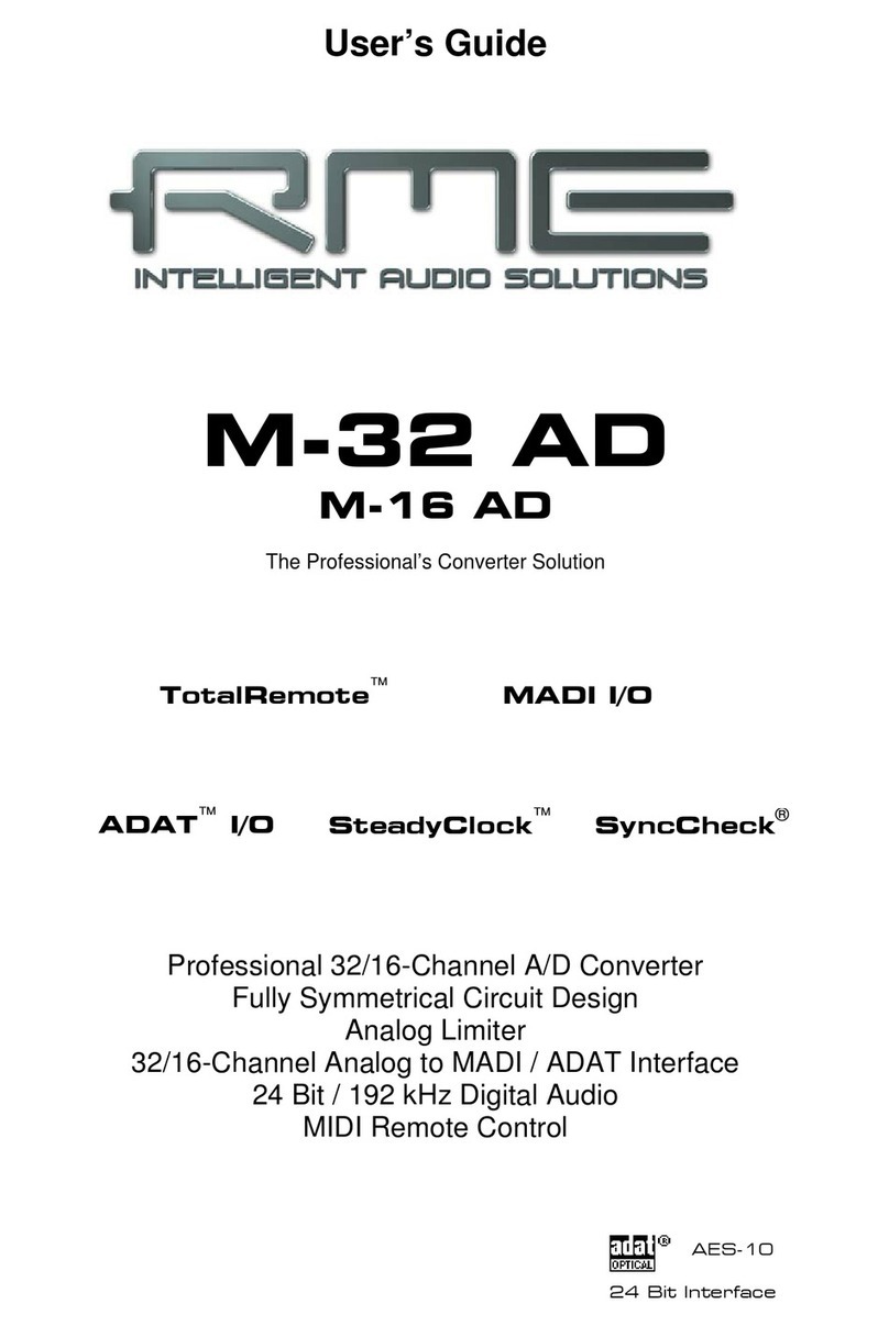 RME Audio M-32 AD Pro User manual