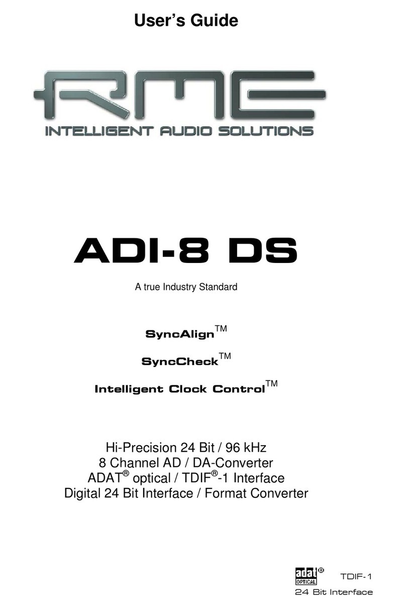 RME Audio ADI-8 DS user guide