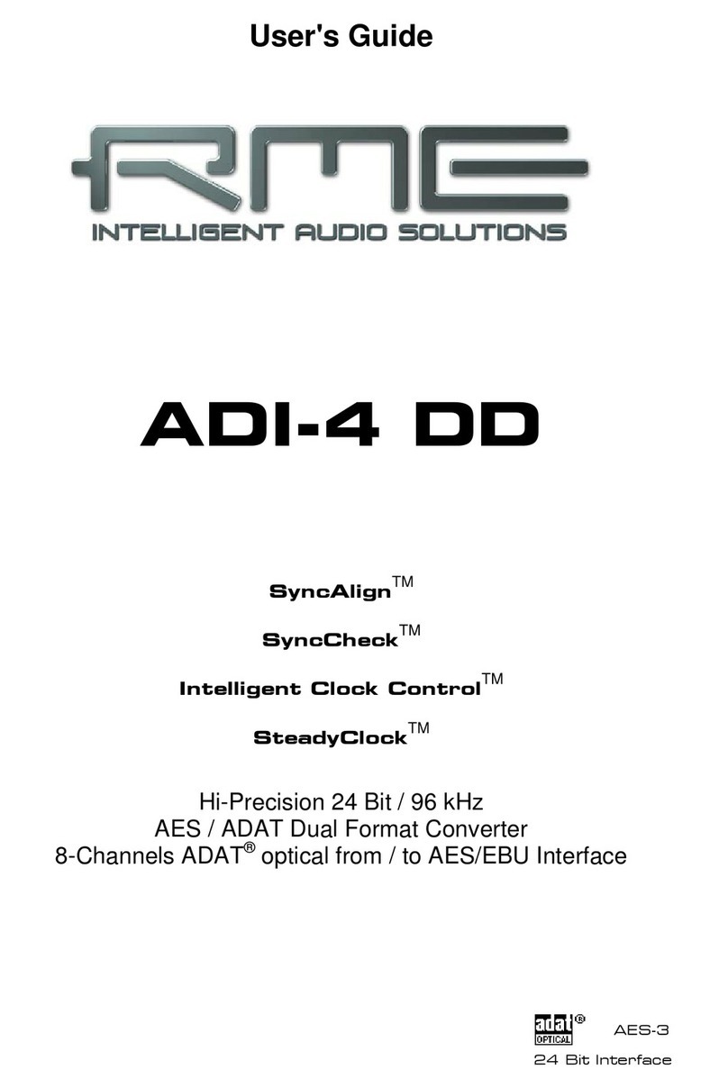 RME Audio ADI-4 DD user guide