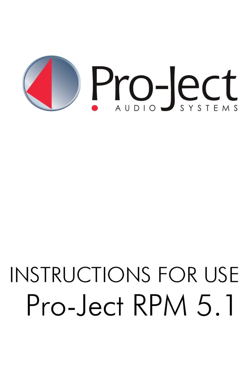 Pro-Ject Audio Systems RPM 5.1 User manual