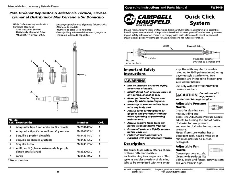 Campbell Hausfeld PW1049 Service manual Campbell Hausfeld PW1049 Service manual
