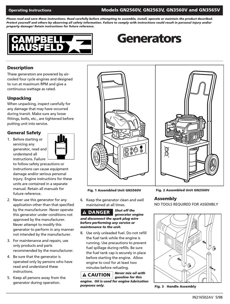 Campbell Hausfeld GN2560V operating instructions