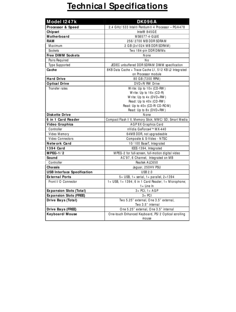 HP Pavilion t200 - Desktop PC User manual