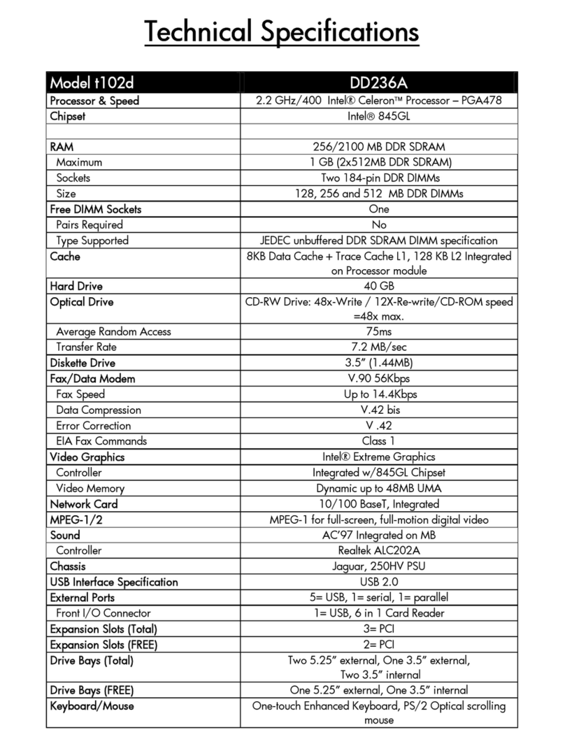 HP Pavilion t100 - Desktop PC User manual