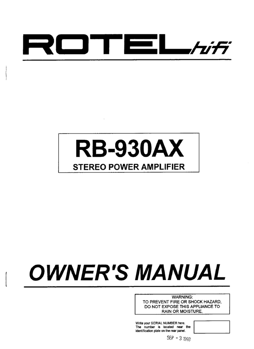 Rotel RB-930AX User manual Rotel RB-930AX User manual