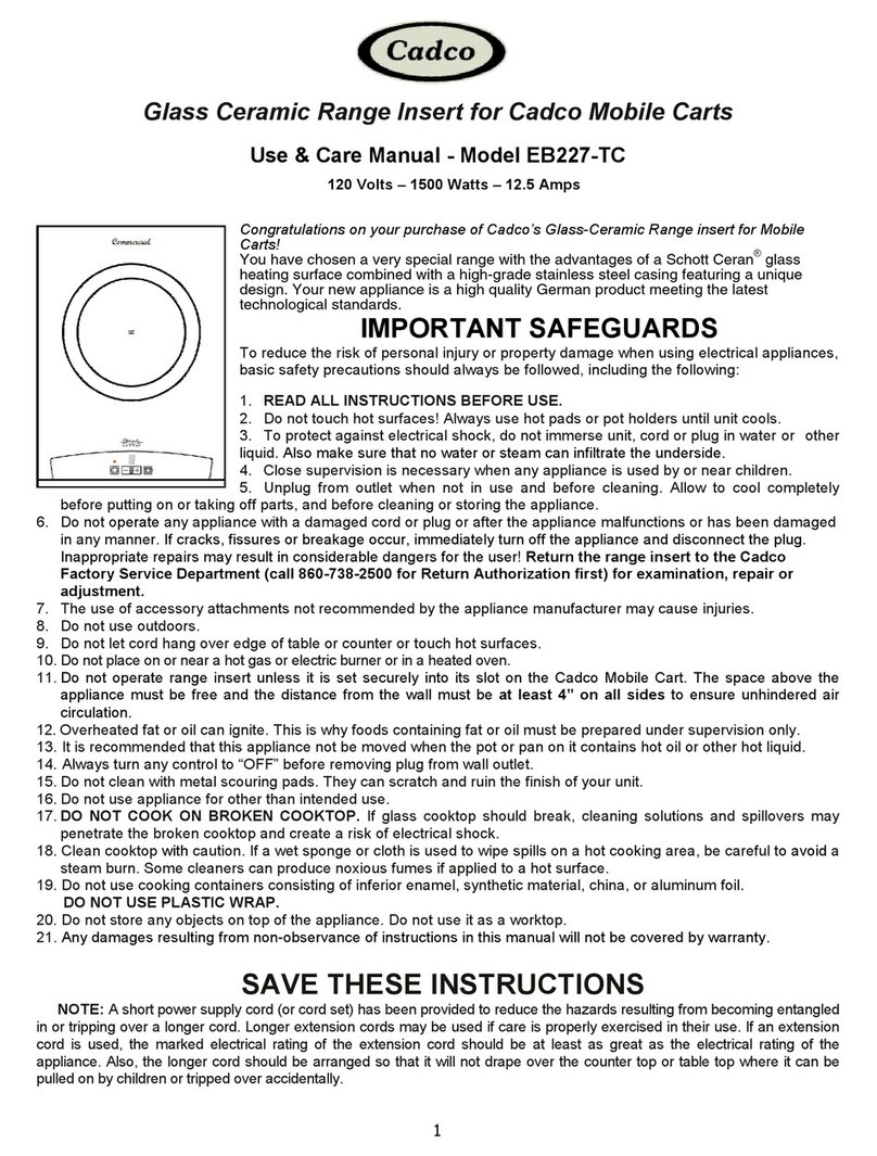 Cadco EB227-TC User manual