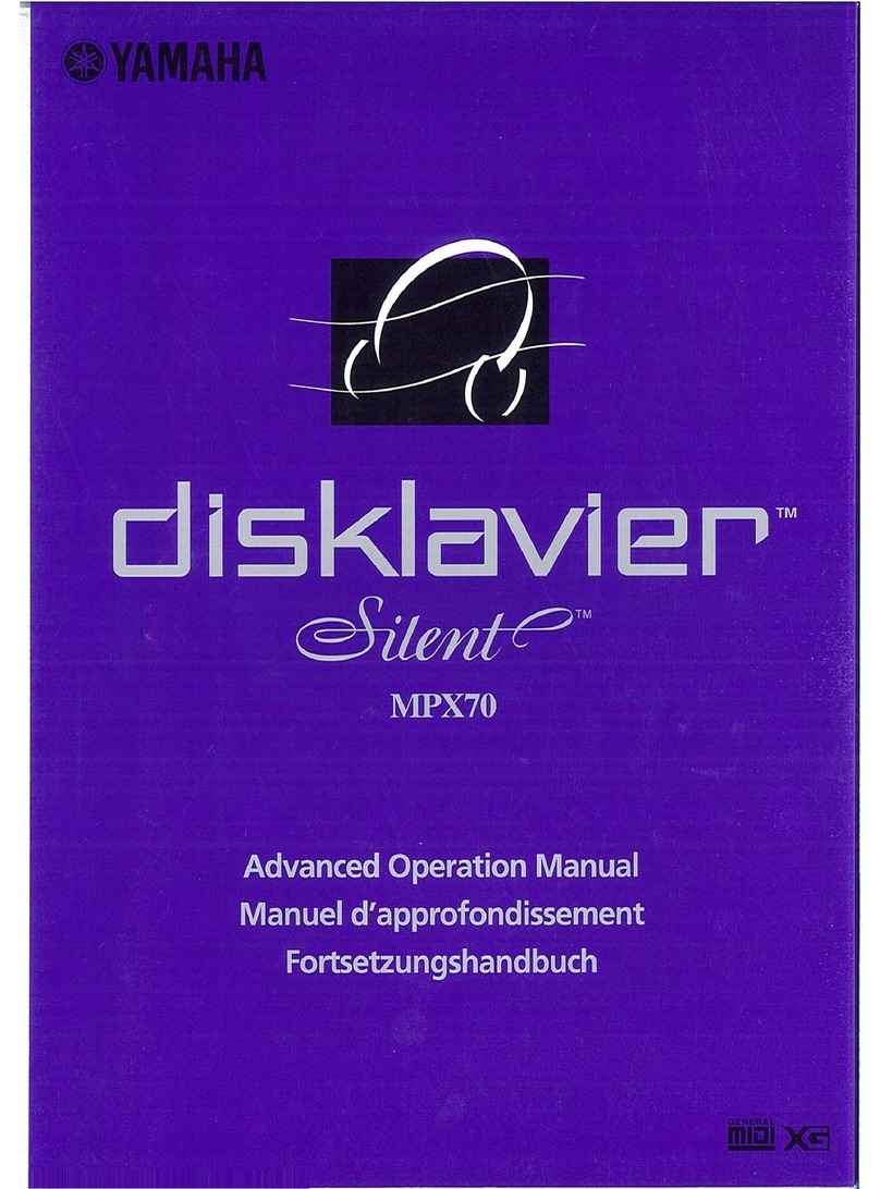 Yamaha Disklavier Silent MPX70 Advanced operation manual