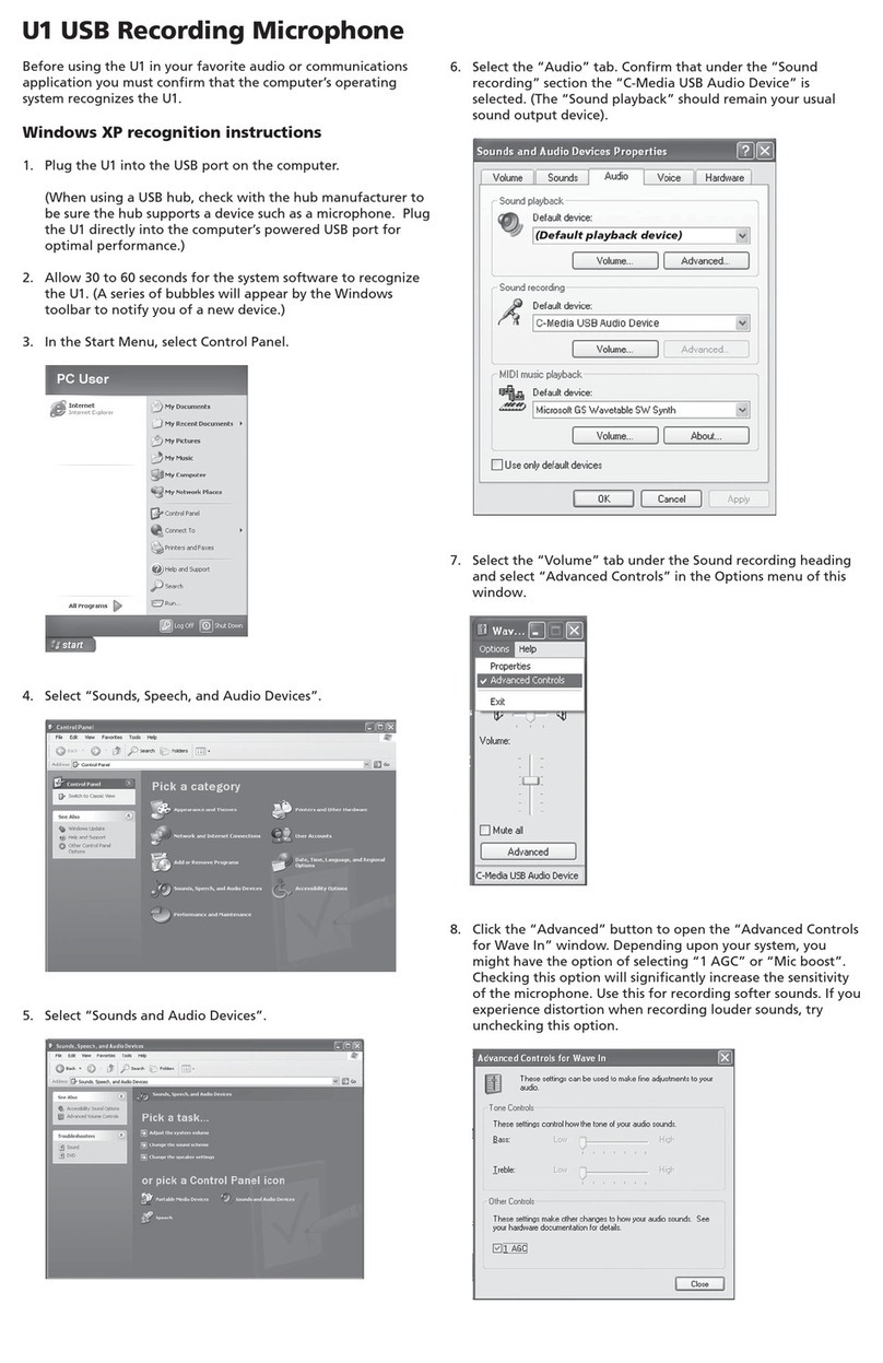 CAD Audio U1 User manual