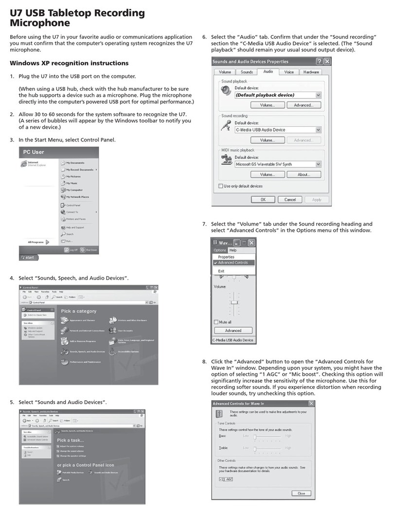 CAD Audio U7 User manual
