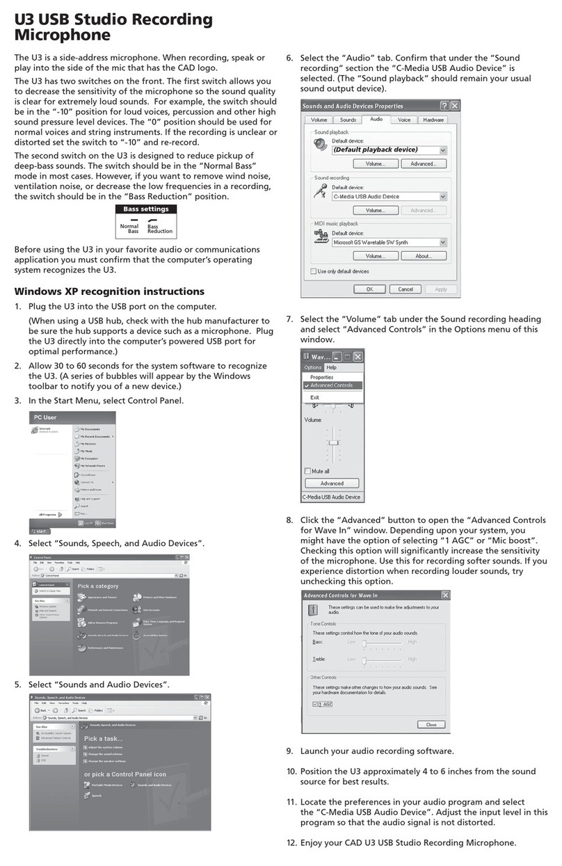 CAD Audio U3 User manual