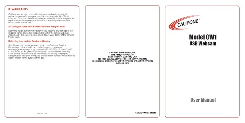 Califone CW1 User manual