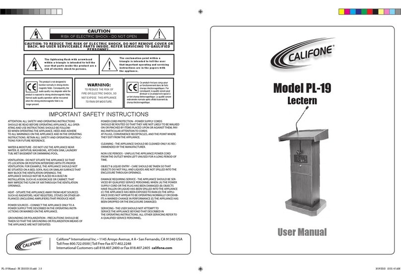 Califone PL-19 user manual
