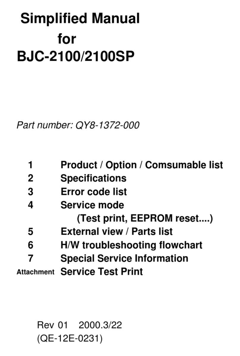 Canon BJC-2100 Series User manual