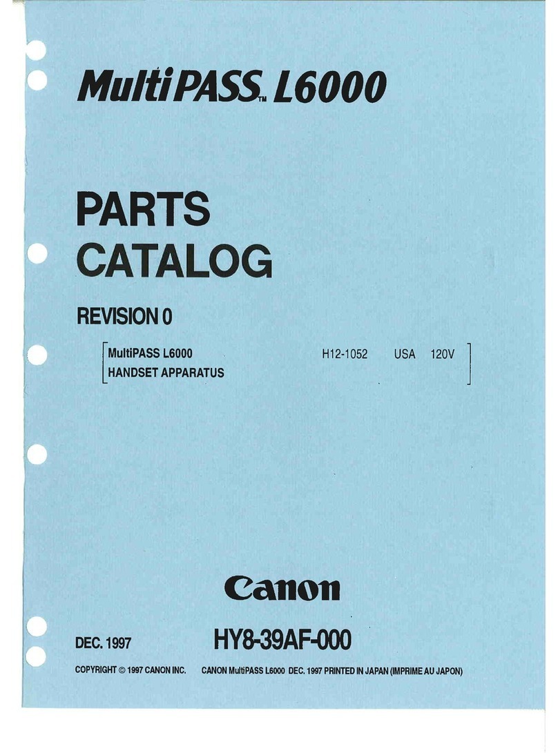 Canon MultiPASS L6000 parts catalog