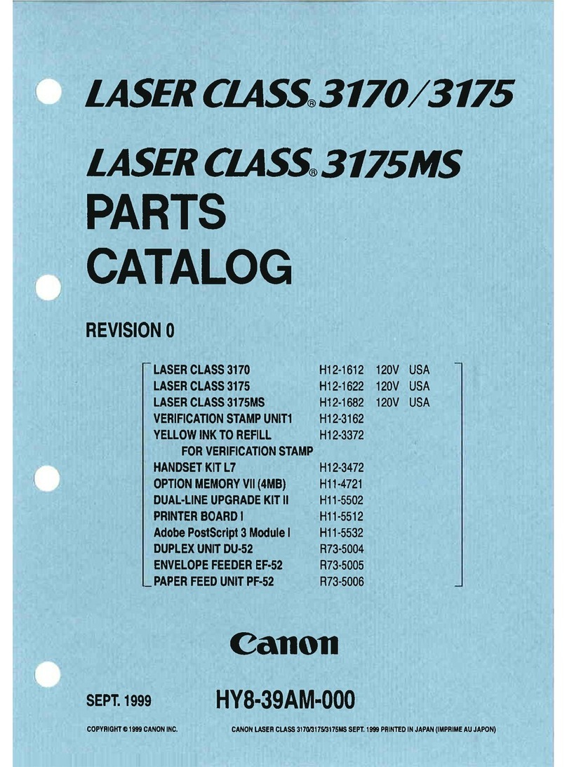 Canon Laser Class 3170 Series parts catalog