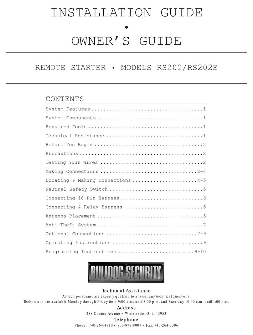 Bulldog Security RS202 Instruction Manual Bulldog Security RS202 Instruction Manual