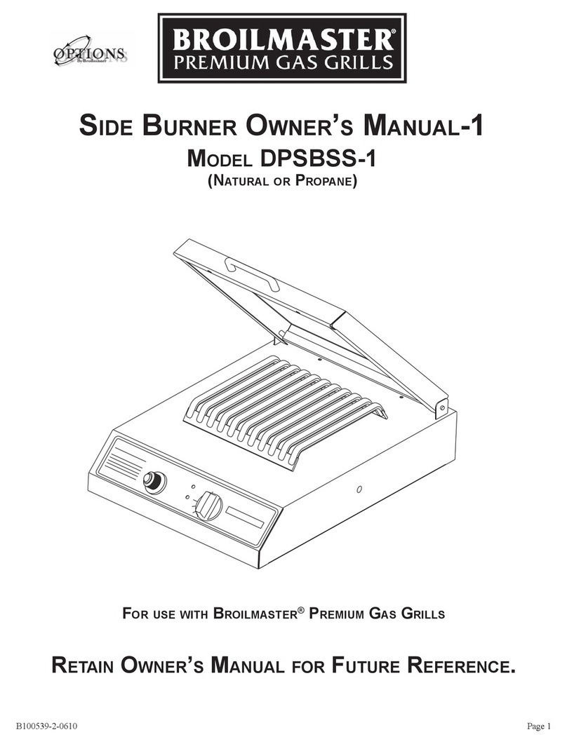 Broil King DPSBSS-1 owner's manual