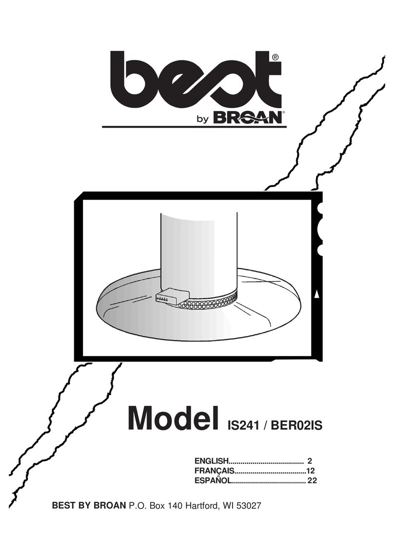 Broan BEST BER02IS manual
