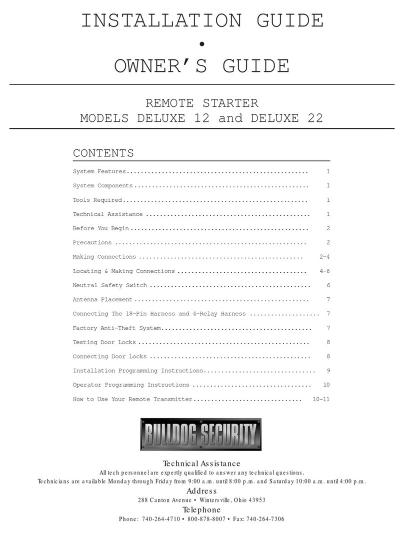 Bulldog Security DELUXE 12 Instruction Manual Bulldog Security DELUXE 12 Instruction Manual