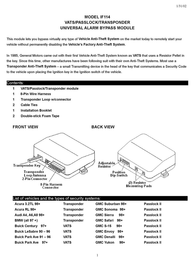 Bulldog Security IF114 operating manual