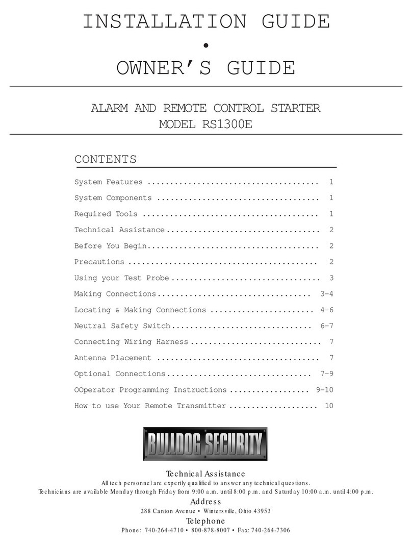 Bulldog Security RS1300E Instruction Manual Bulldog Security RS1300E Instruction Manual