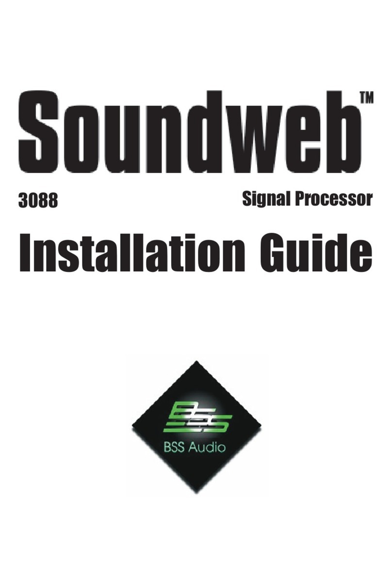 BSS Audio Soundweb 3088 User manual