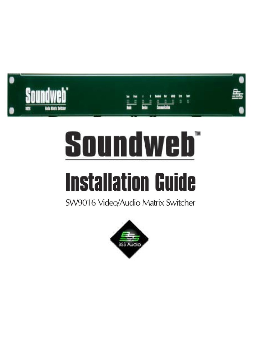 BSS Audio Soundweb SW9016 User manual