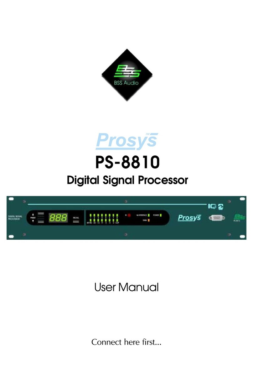 BSS Audio Prosys PS-8810 user manual