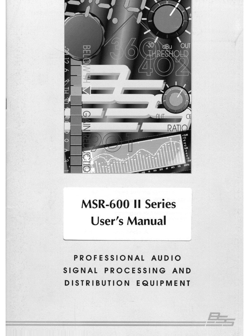 BSS Audio MSR-600 II Series user manual