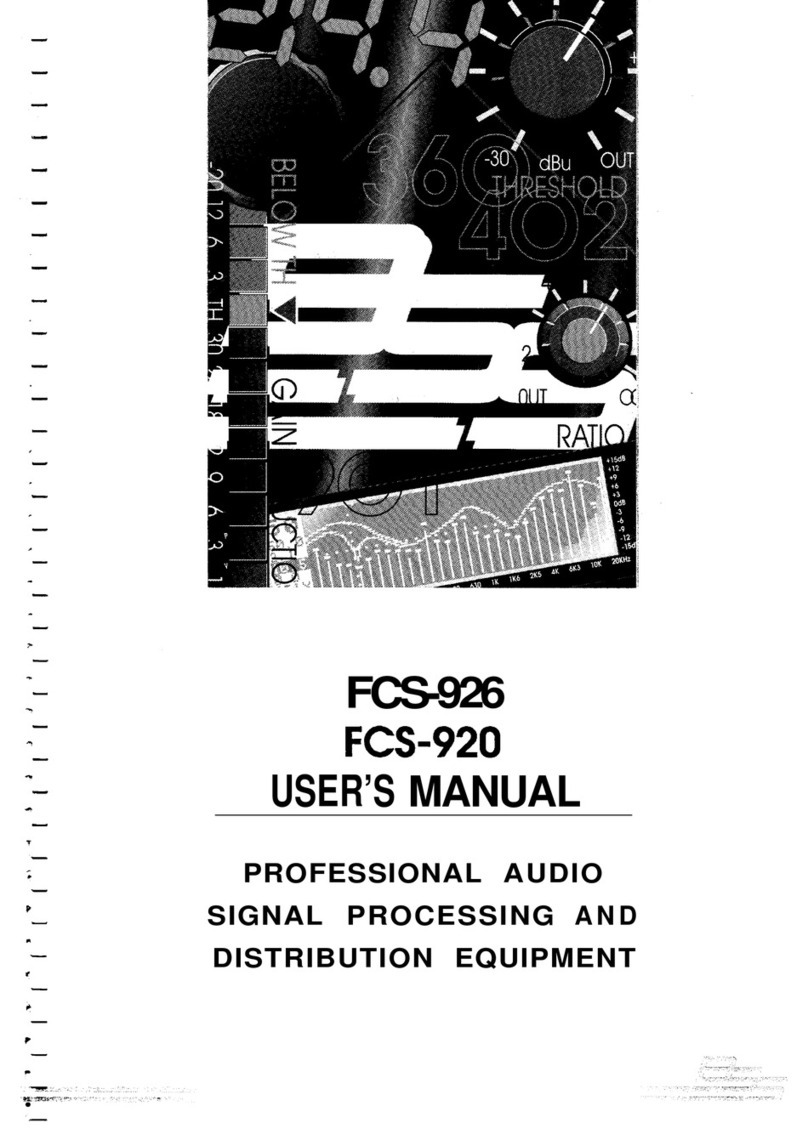 BSS Audio FCS-926 user manual