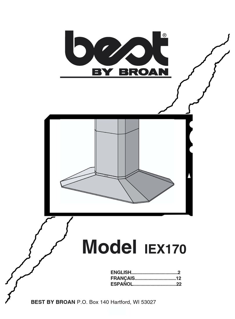 Broan Best IEX170 manual