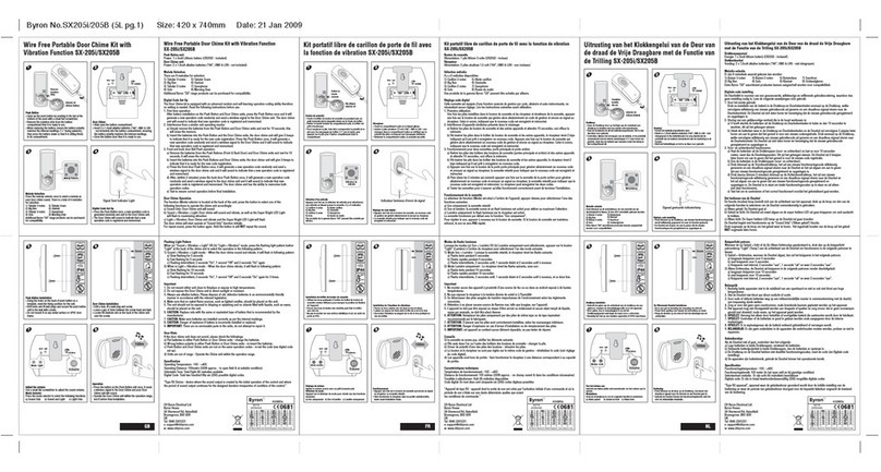 Byron SX-205B Installation and operation instruction