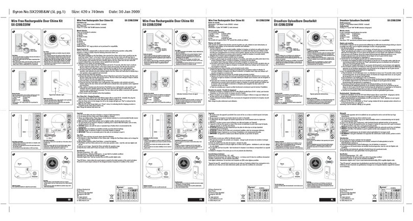 Byron SX-220B Installation and operation instruction Byron SX-220B Installation and operation instruction