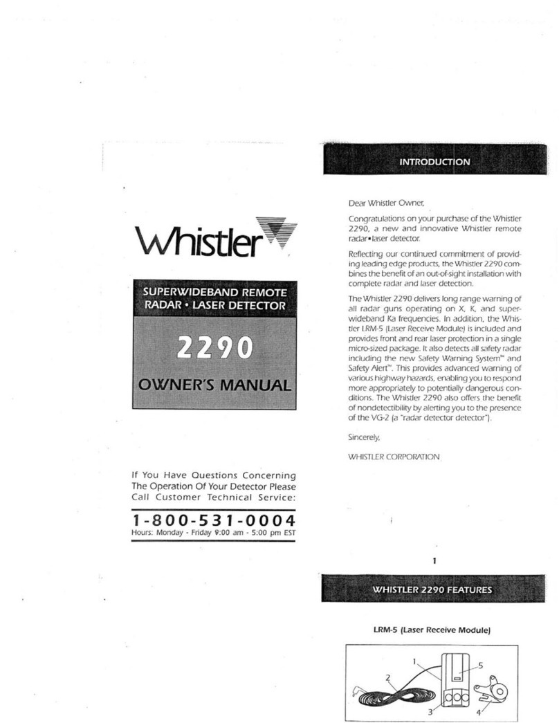 Whistler 2290 owner's manual