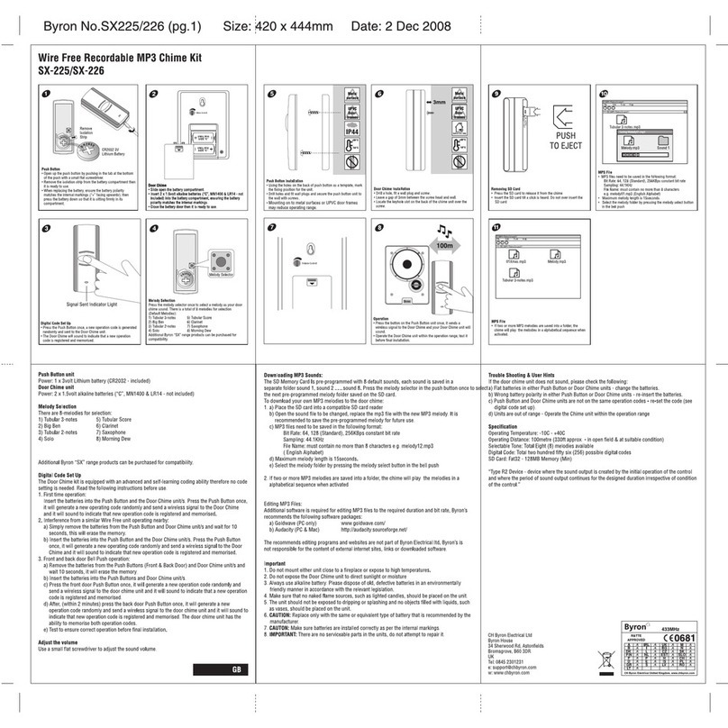 Byron SX-225 Owner's manual