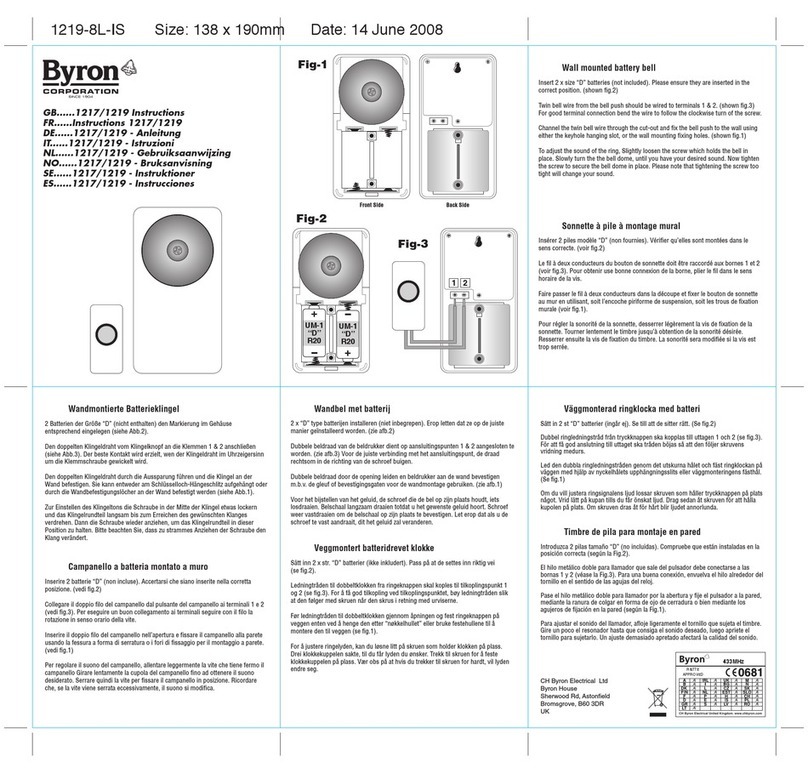 Byron 1217 Installation and operation instruction