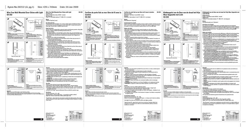Byron SX-252 Installation and operation instruction