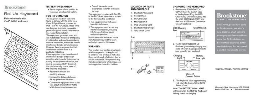 Brookstone Roll Up Keyboard manual