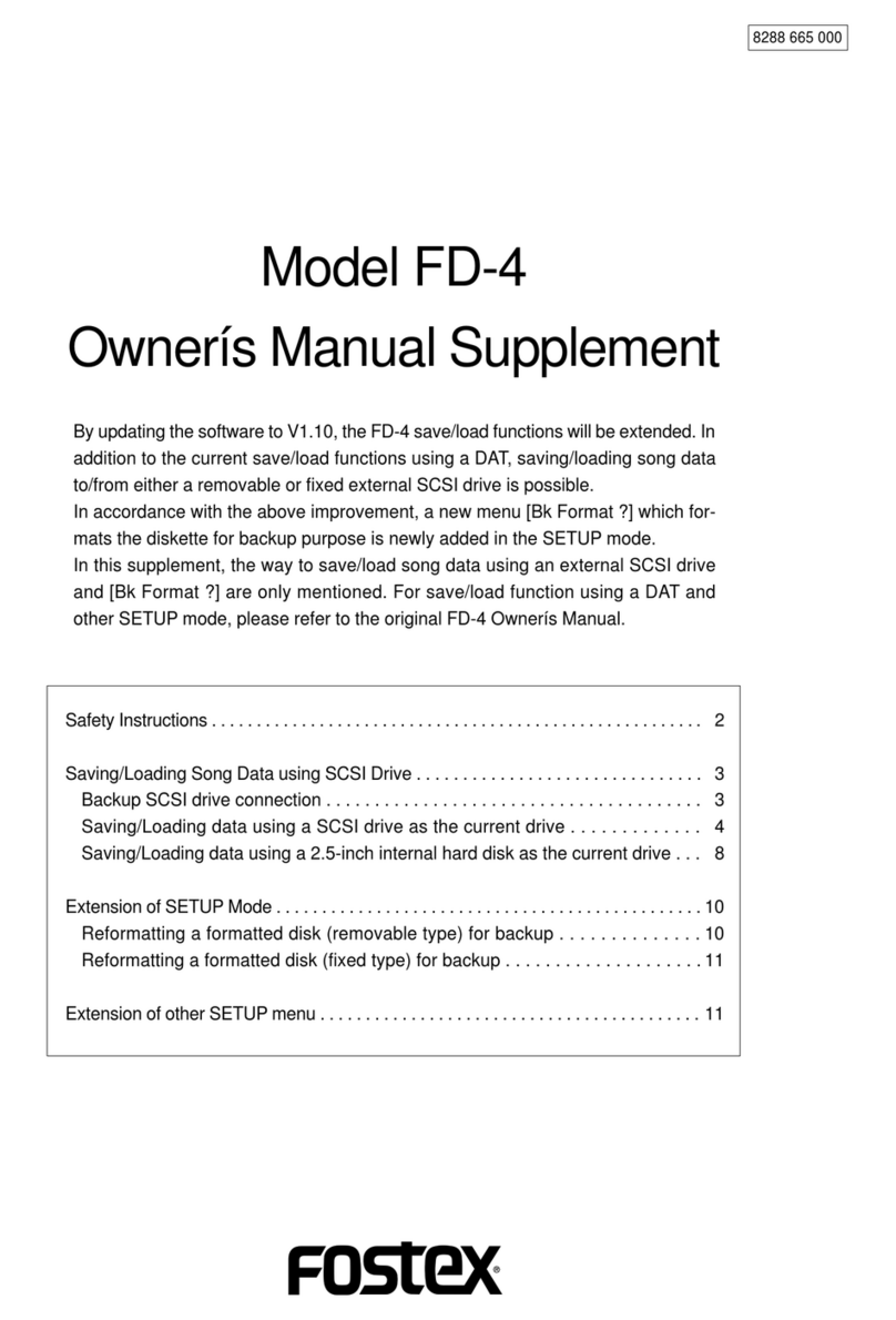 Fostex FD-4 User manual Fostex FD-4 User manual