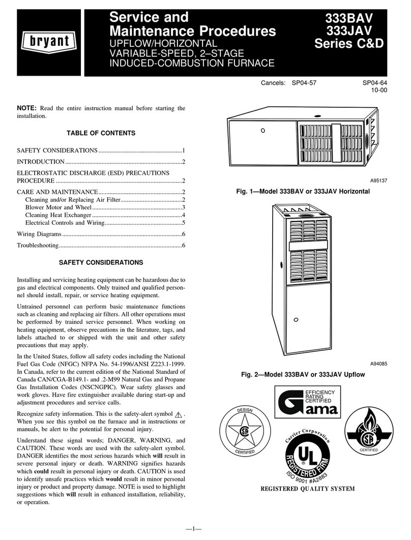 Bryant 333BAV Installation and user guide