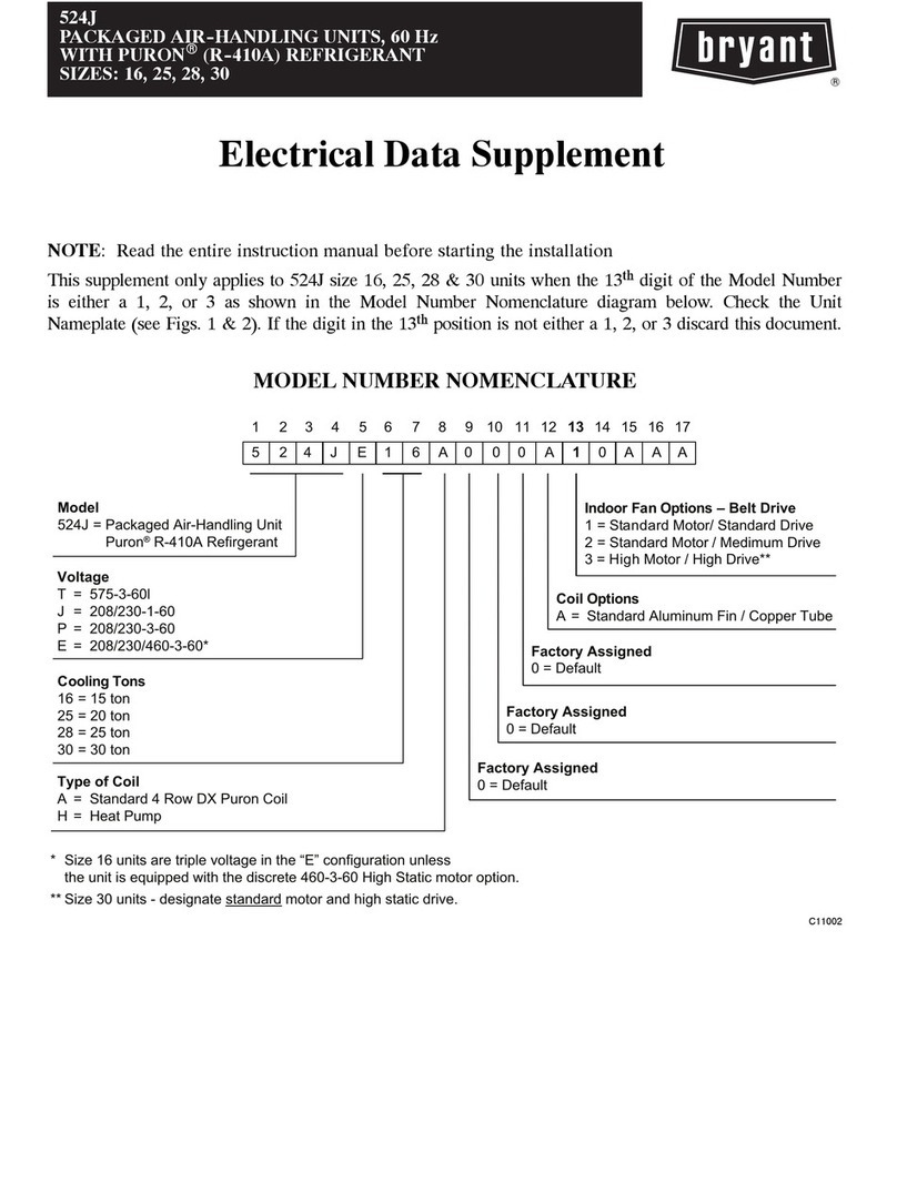 Bryant 524J Series User manual Bryant 524J Series User manual